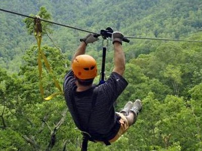 River crossing zipline